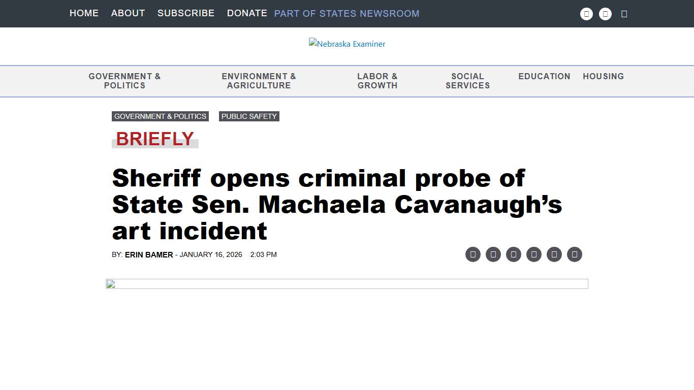 Sheriff opens criminal probe of State Sen. Machaela Cavanaugh’s art incident • Nebraska Examiner